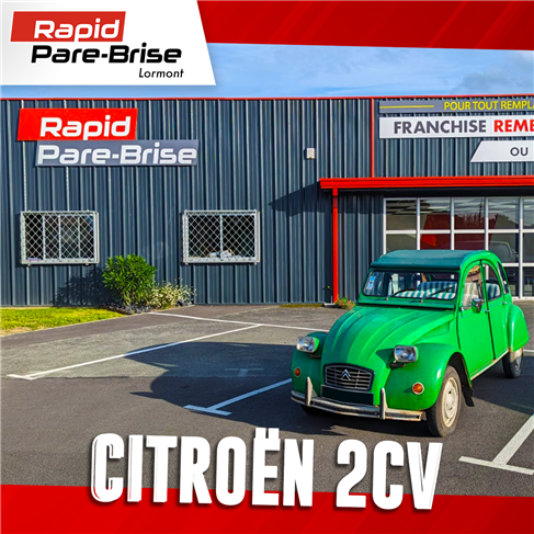 Réalisation Rapid Pare-brise Citroën 2CV Lormont Gironde voiture de collection