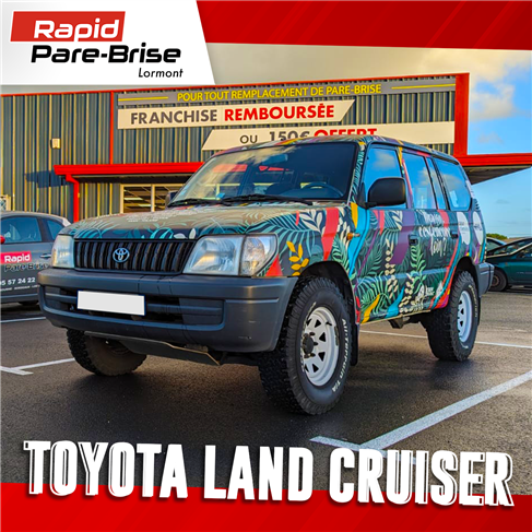 Rapid pare-brise Lormont Gironde Toyota Land Cruiser 4x4 SUV covering total 