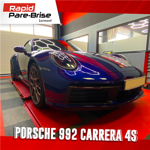 Rapid Pare-brise Lormont Gironde rive droite bordeaux Porsche 992 Carrera 4S voiture de sport 